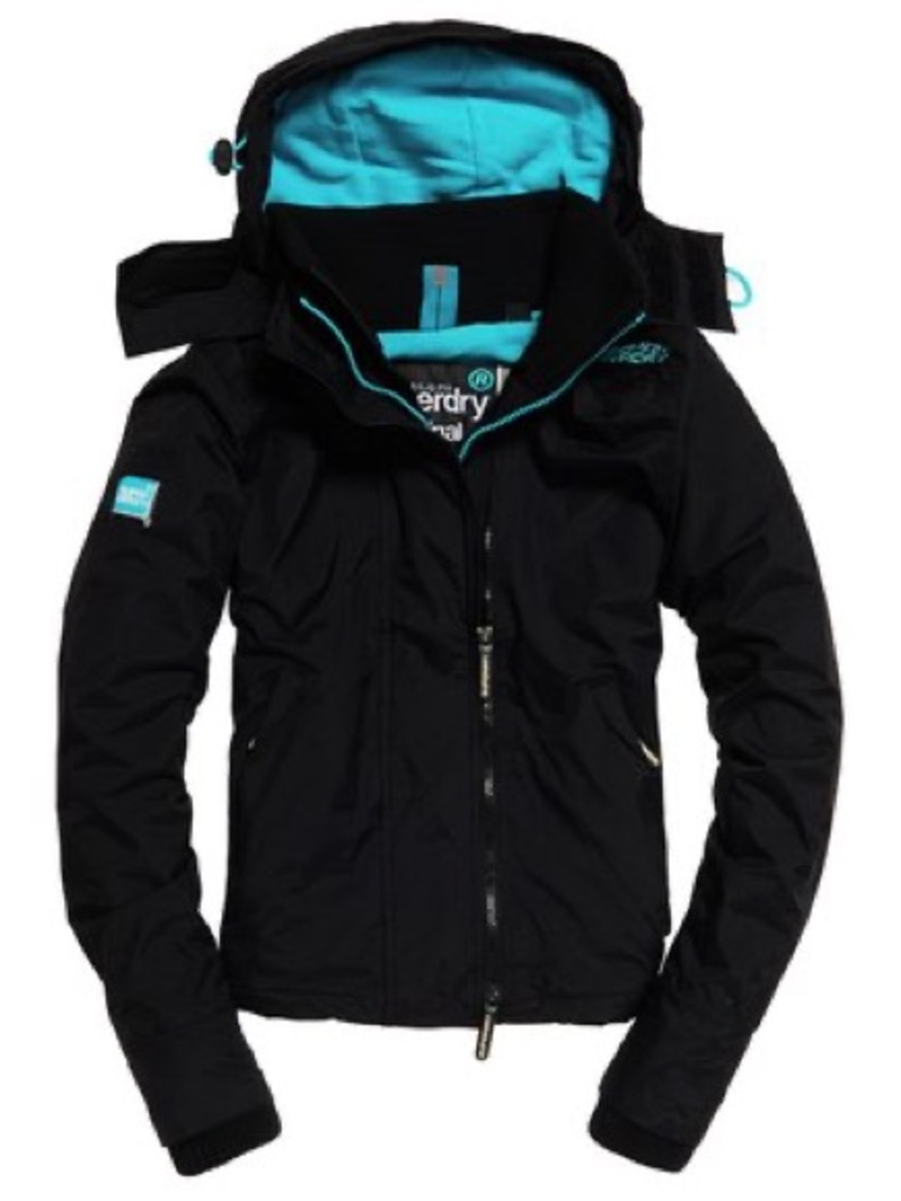 Superdry Original Windcheater Japan Jacket, Black/Ocean Jade, Size XL